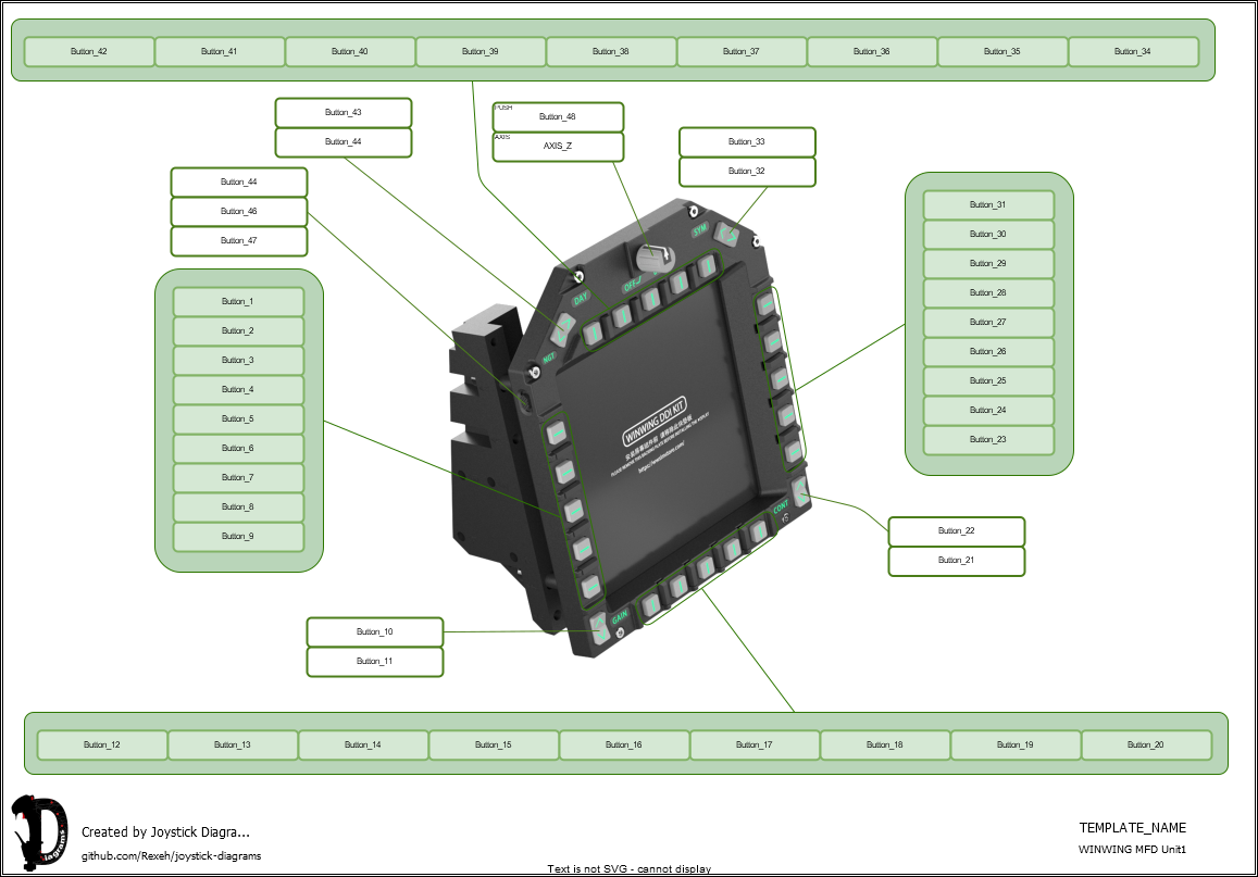 WinWing - MFD Unit1 - Joystick Diagrams Template (joystick-diagrams.com)