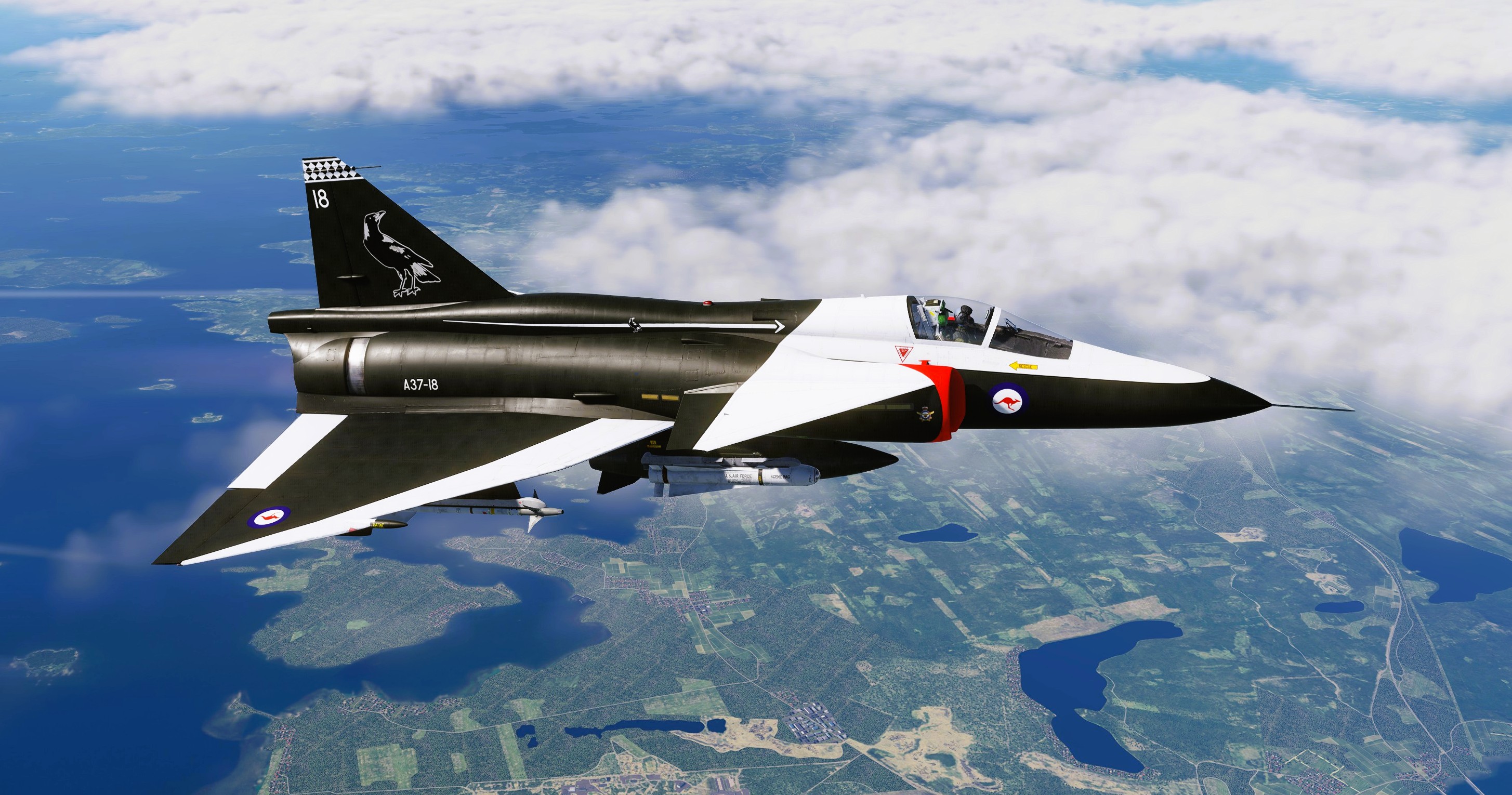 AJS-37 Viggen - RAAF - 75 Sqn - Magpie