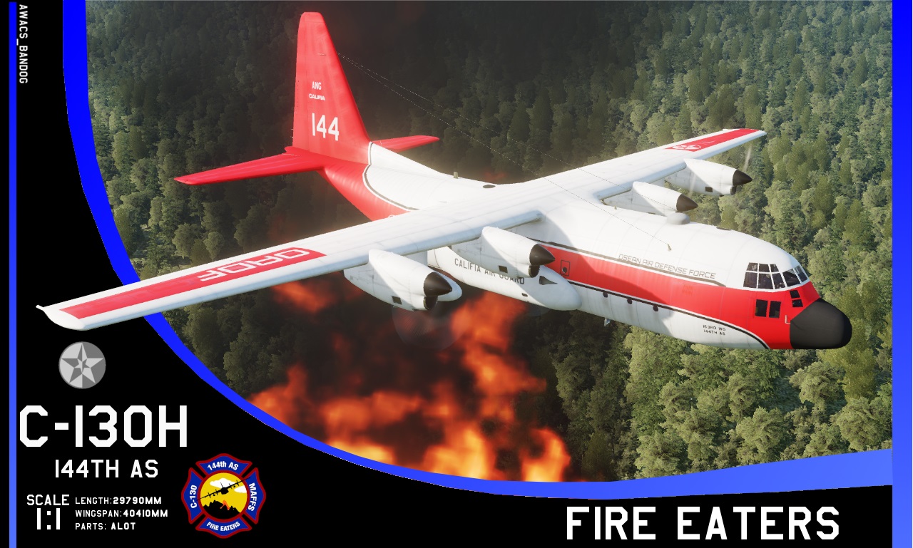 Ace Combat - 144th Airlift Squadron "Fire Eaters" Califia Air National Guard C-130H