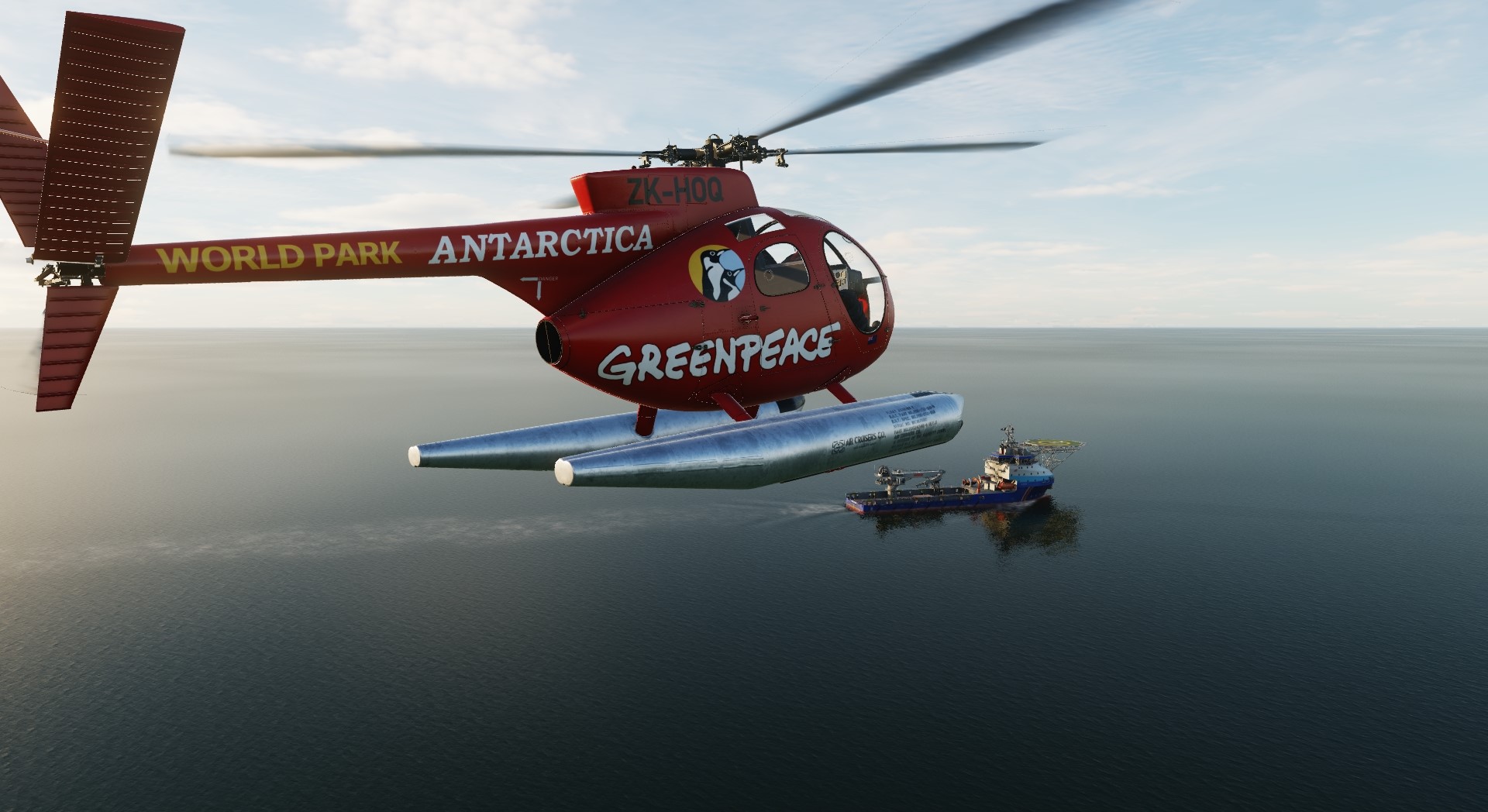 OH-6 / MD500 / Hughes 500 - GREENPEACE ZK-HOQ