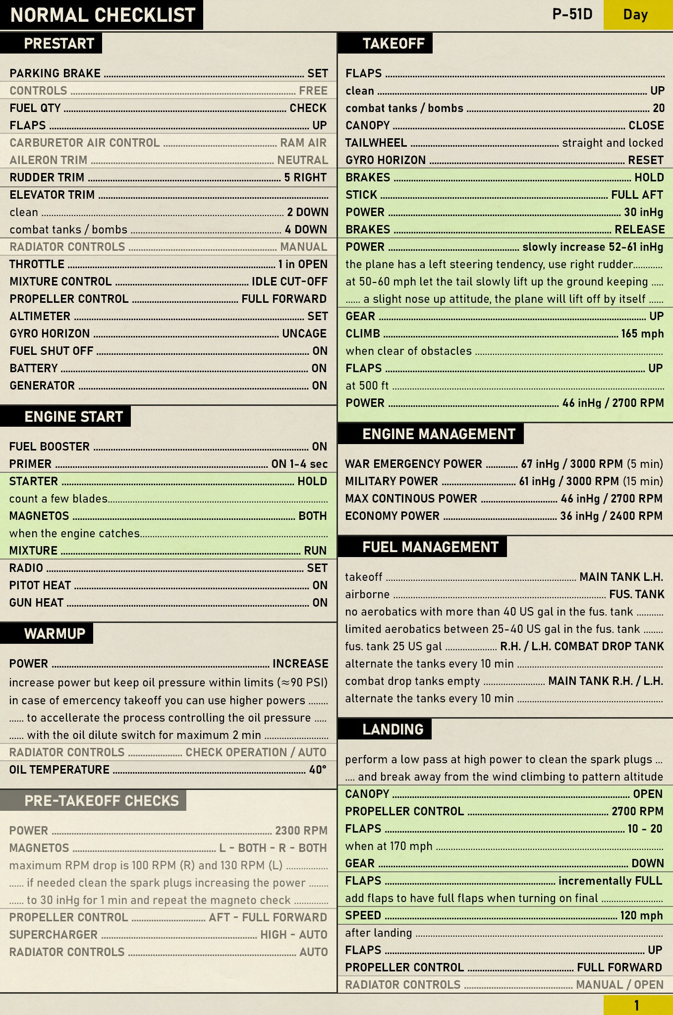 P-51D Checklist (1.2)