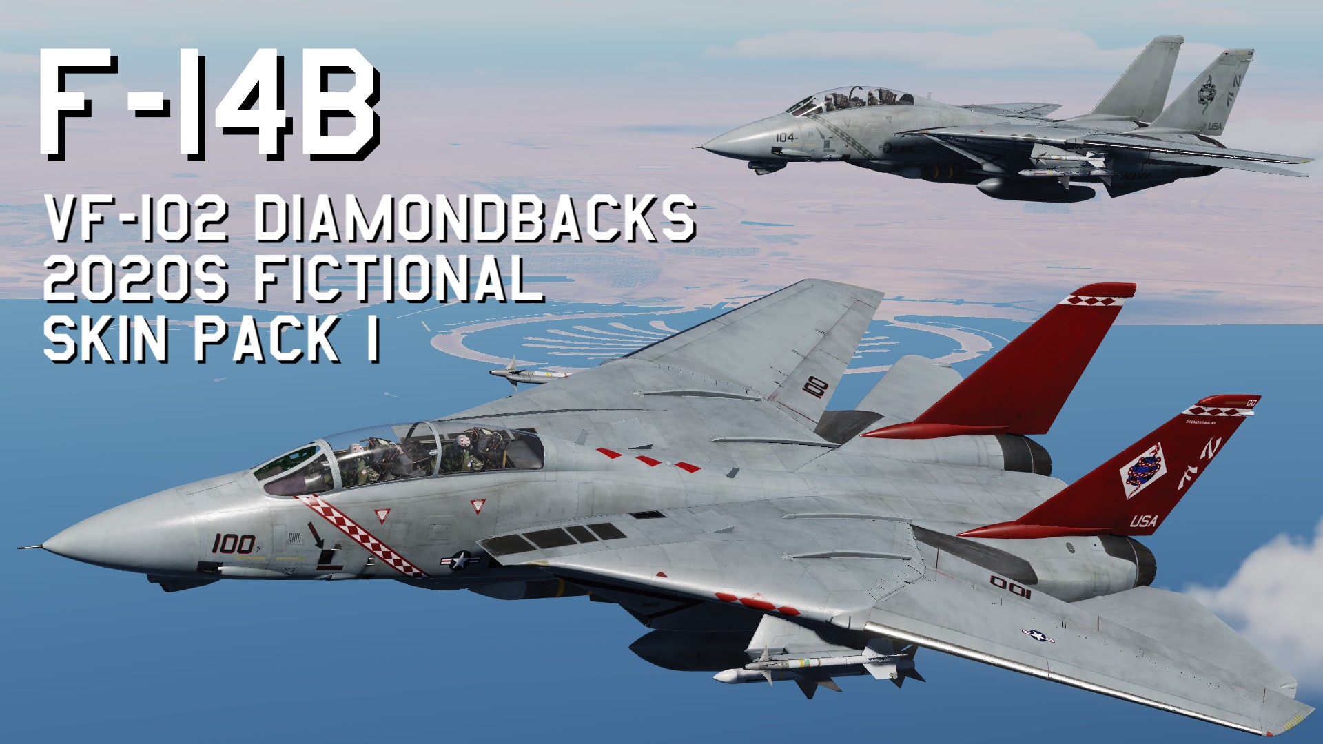 F-14B VF-102 Diamondbacks 2020s fictional Skin Pack 1 update 2025/02/17
