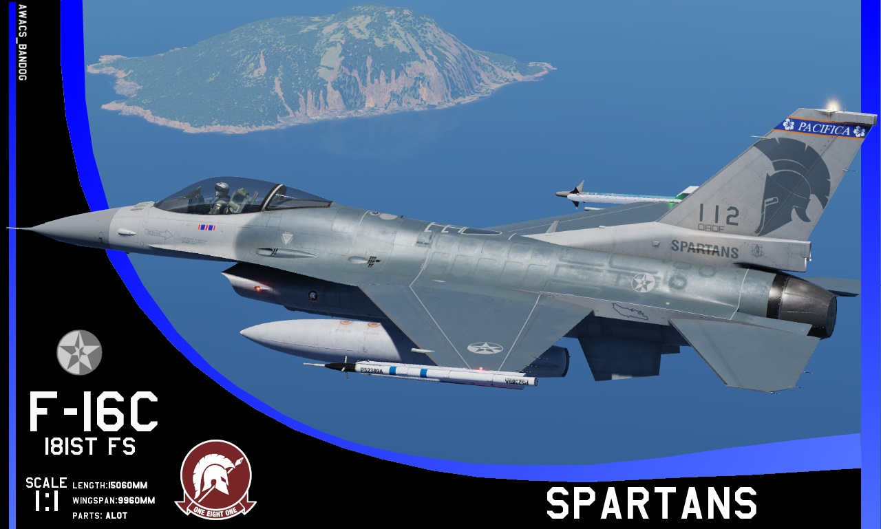 Ace Combat - 181st Fighter Squadron "Spartans" Pacifica Air National Guard F-16C [OUTDATED]