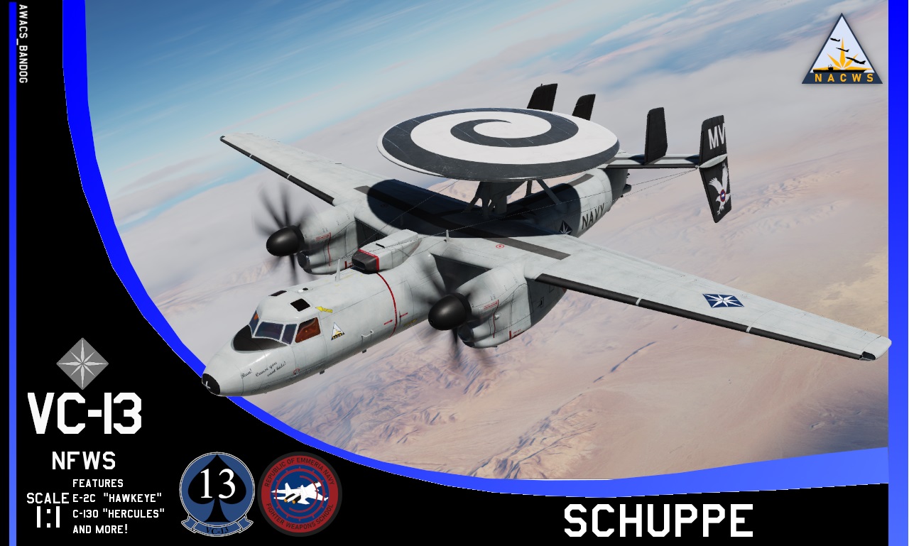 Ace Combat - Emmerian Navy - Naval Air Combat Weapons School - Composite Squadron 13 "Schuppe" Skinpack (E-2C, C-130H, AH-1W, UH-60)