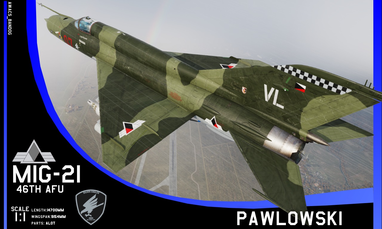 Ace Combat - Ustio Air Force 46th Air Force Unit 'Silver Eagles' - MiG-21 #07