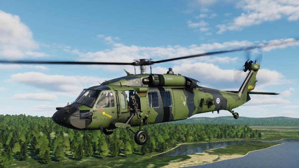 A Fictional NH90 inspired Finnish Army livery for the UH-60L mod