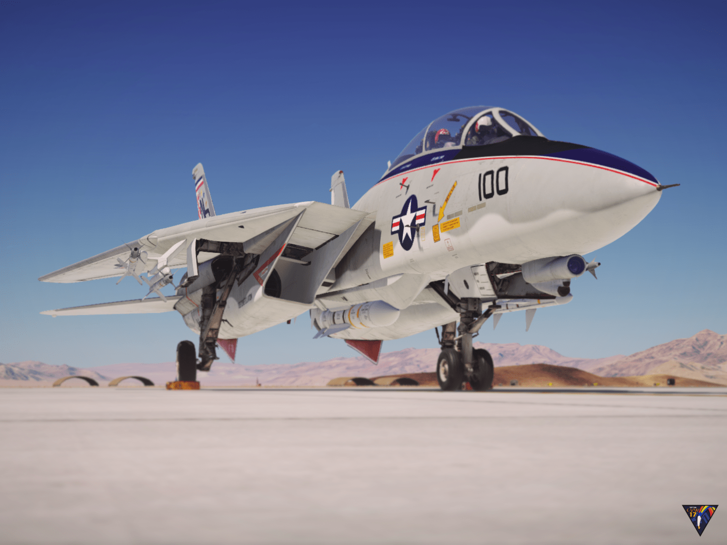 F-14A-85-GR BuNo 159636 - VF-211 Fighting Checkmates NG 100 + Full Package