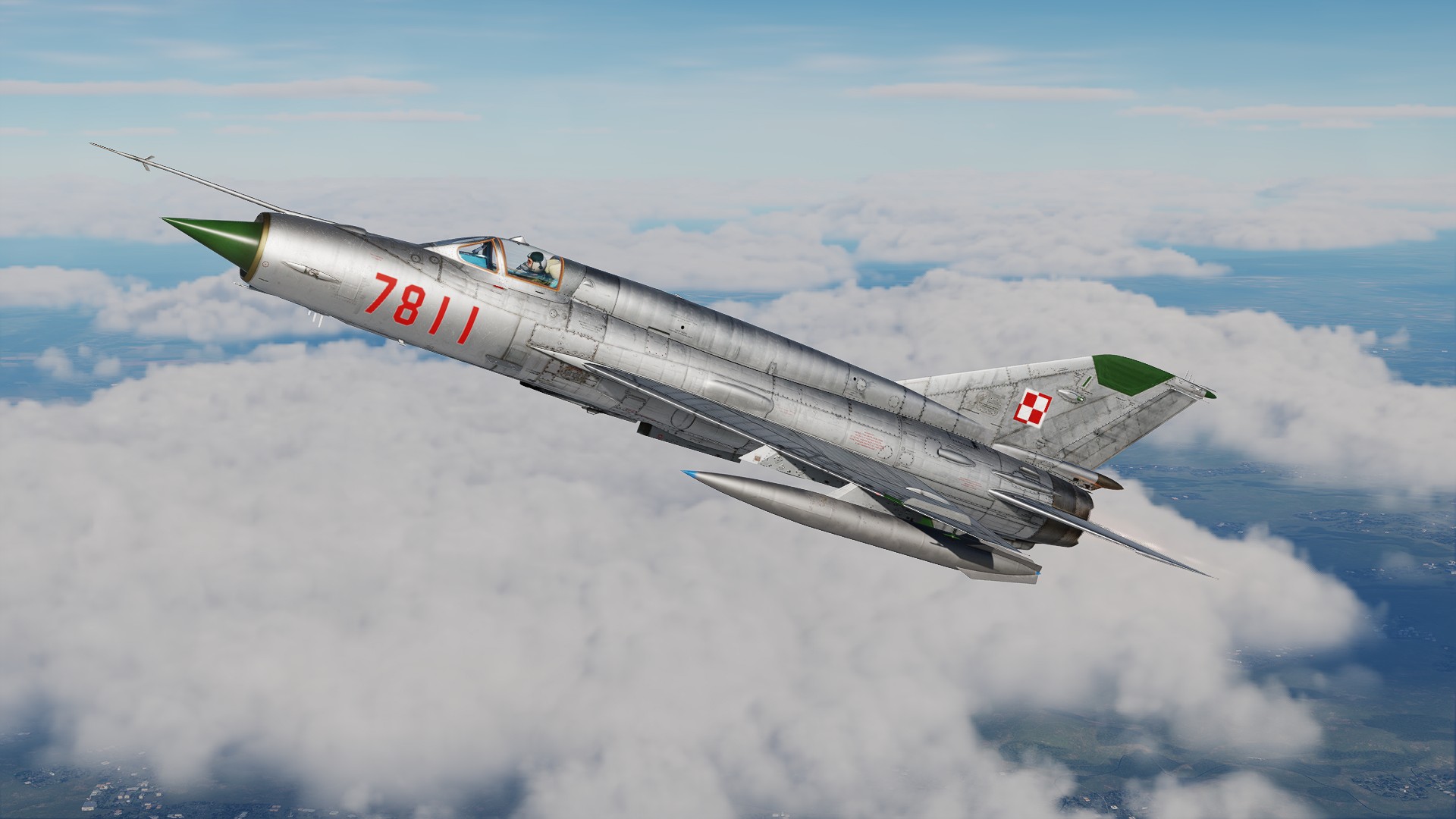 Polish MiG-21bis without squadron markings before 1993