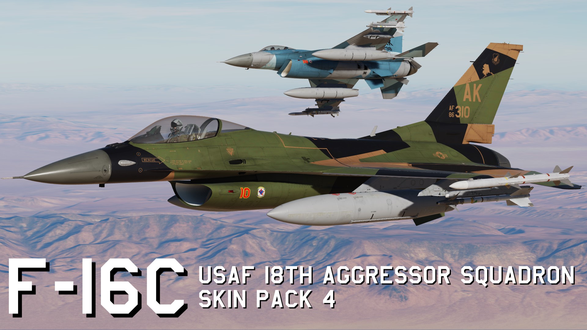 F-16C USAF 18th Aggressor Squadron Skin Pack 4