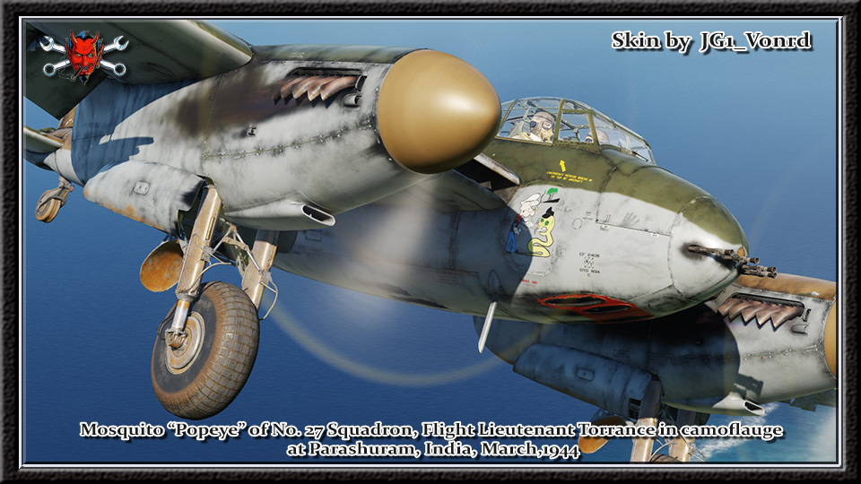 No. 27 Squadron RAF Popeye Camouflage Letters On