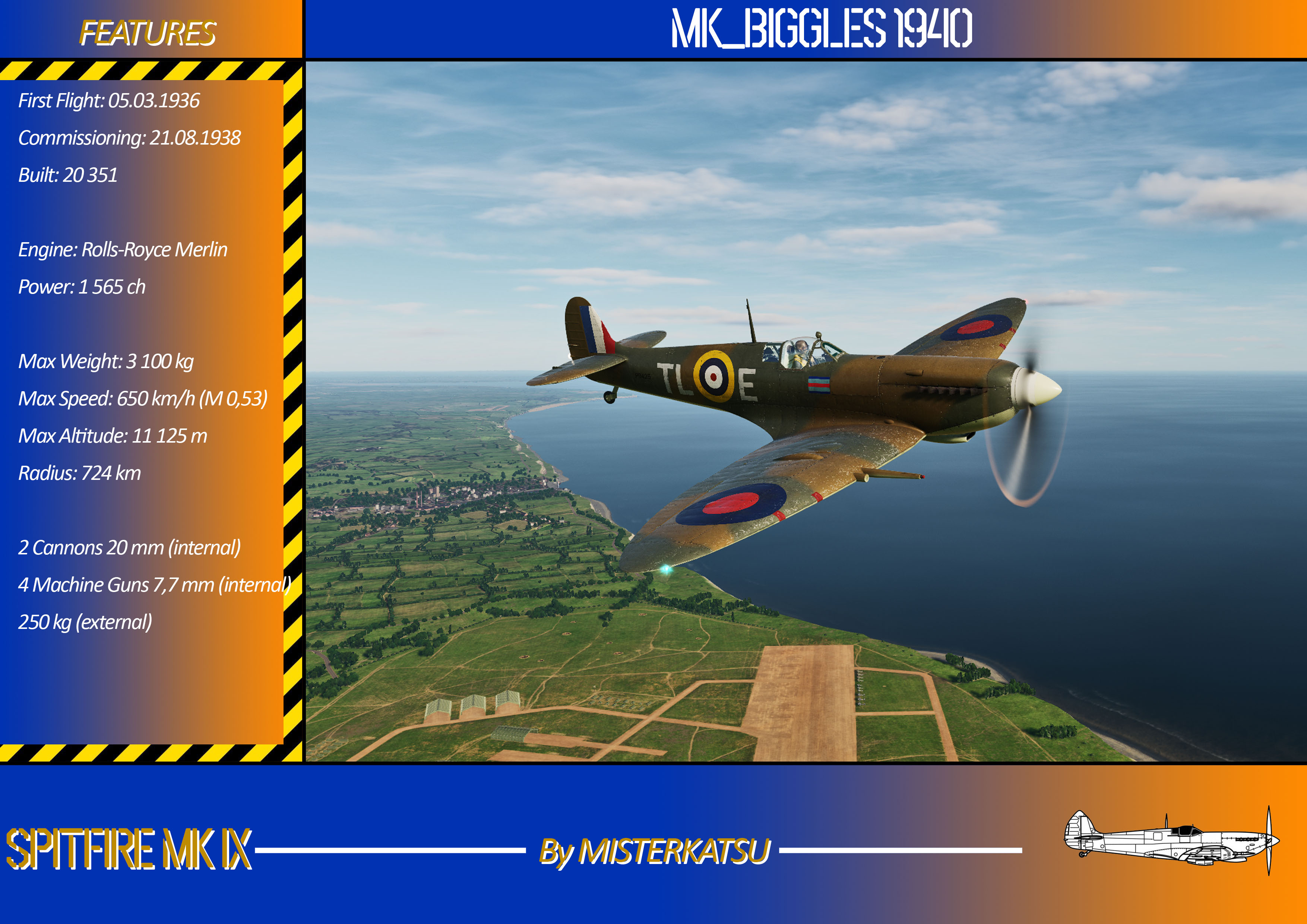 Spitfire Biggles 1940