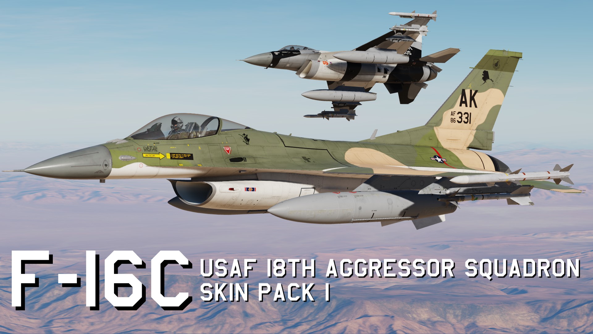 F-16C USAF 18th Aggressor Squadron Skin Pack 1
