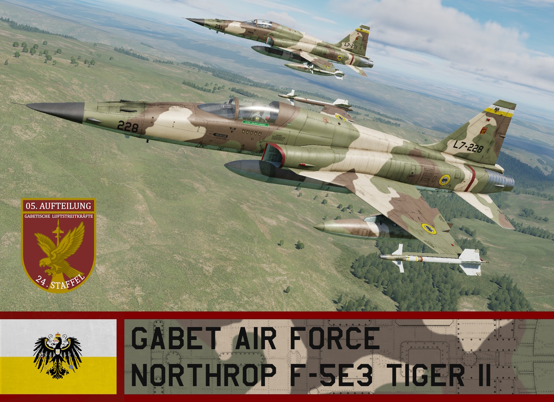 Republic of Gabet Air Force, F-5E3 Tiger II - Ace Combat Zero