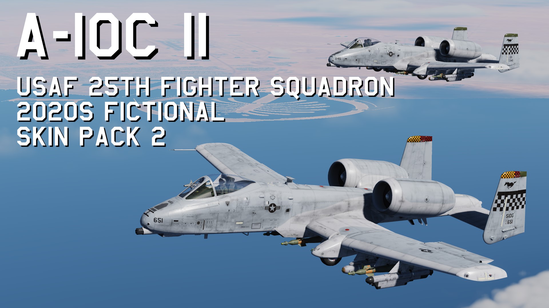 A-10C II USAF 25th Fighter Squadron 2020s fictional 4K Skin Pack 2