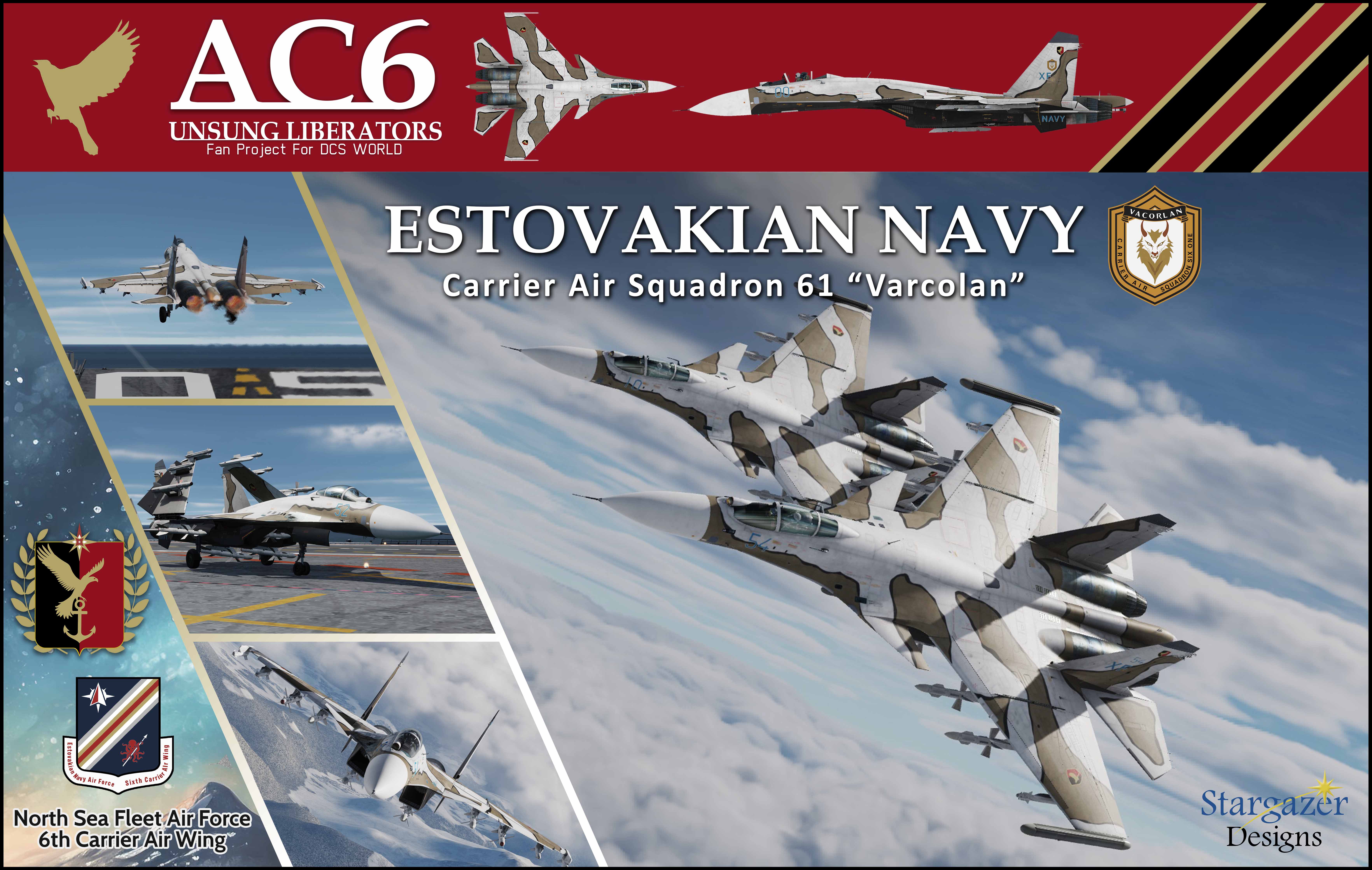 Estovakian Navy Carrier Air Squadron 61 "Varcolan" Su-33 Flanker-D 