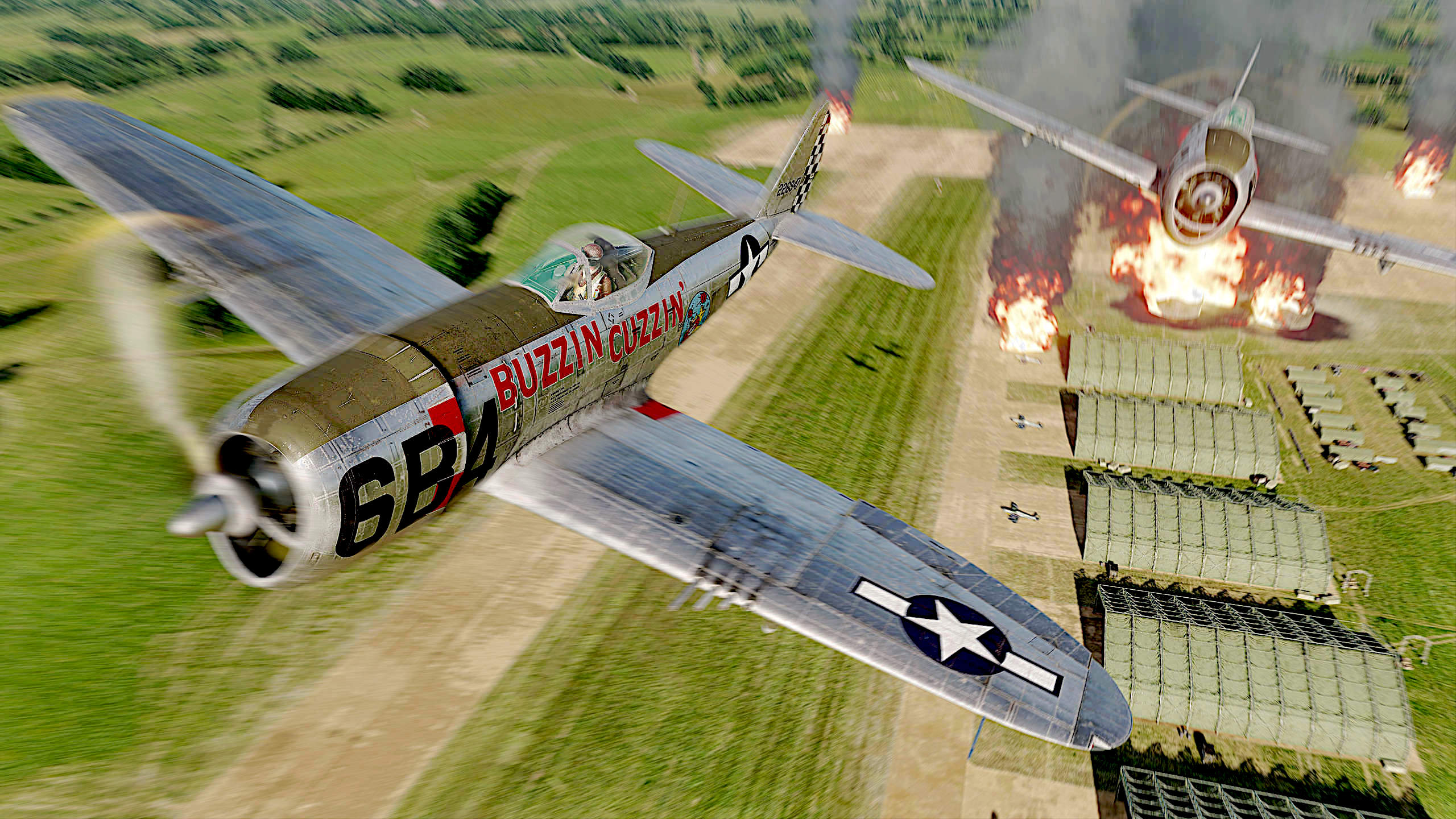 P-47D-30  "BUZZIN CUZZIN" 6B4  s/n 42-26947 of the 346th FS,350th FG,12th AF  Pisa, Italy 1945.