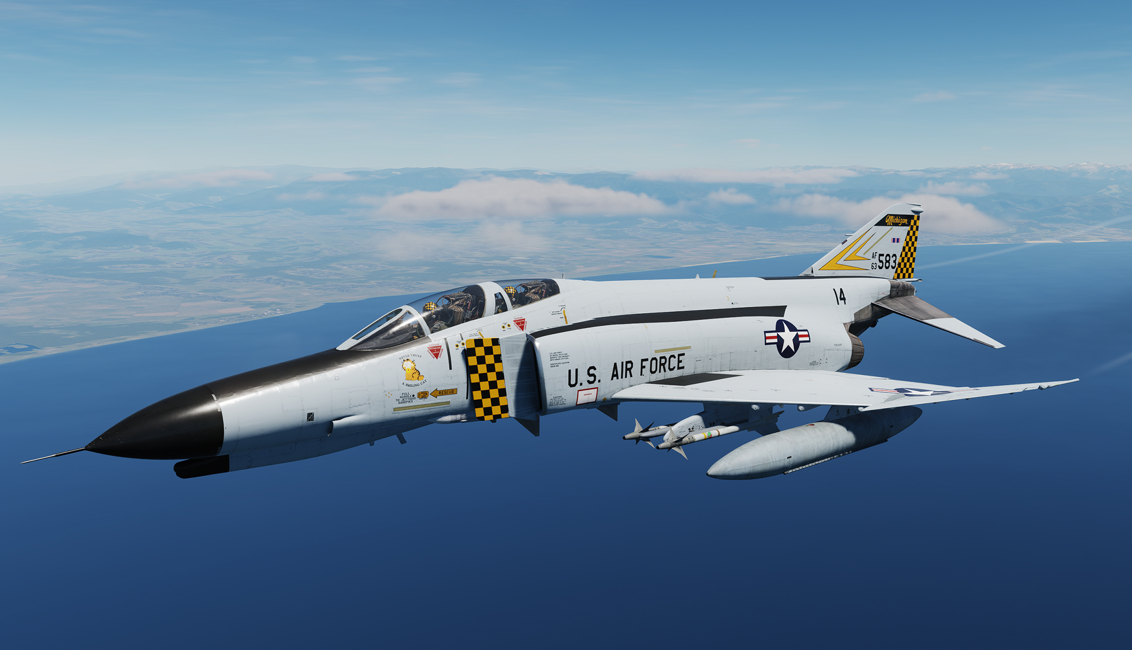 63-7583, "Never Trust A Smiling Cat", 171 Fighter Interceptor Squadron,191 Fighter Interceptor Group, Selfridge AFB, MI ANG