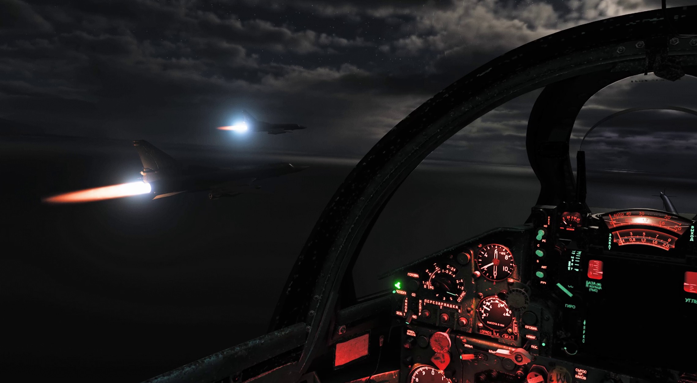 Soviet MiG-21 Night Escort Tu-22M On Antiship Mission