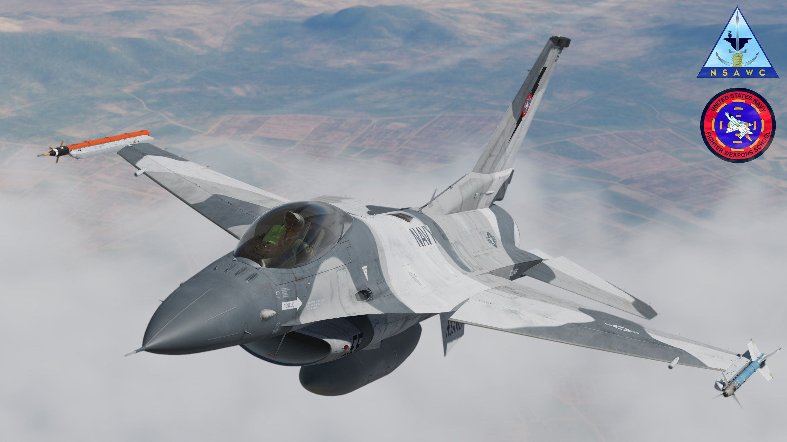 F-16A Block 15 - NSAWC - Grey-Camo 55&56