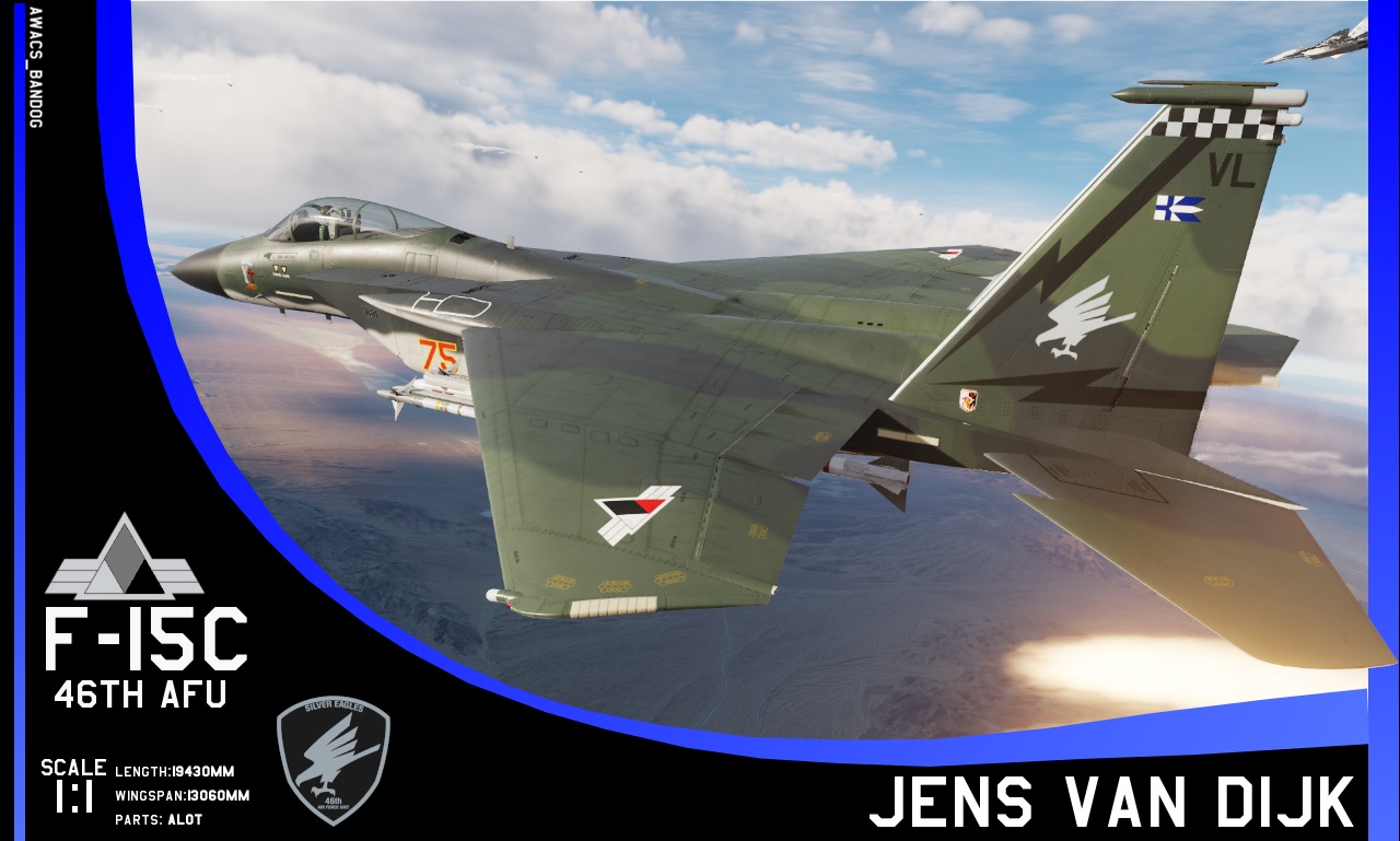 Ace Combat - Ustio Air Force 46th Air Force Unit 'Silver Eagles' - F-15C #75