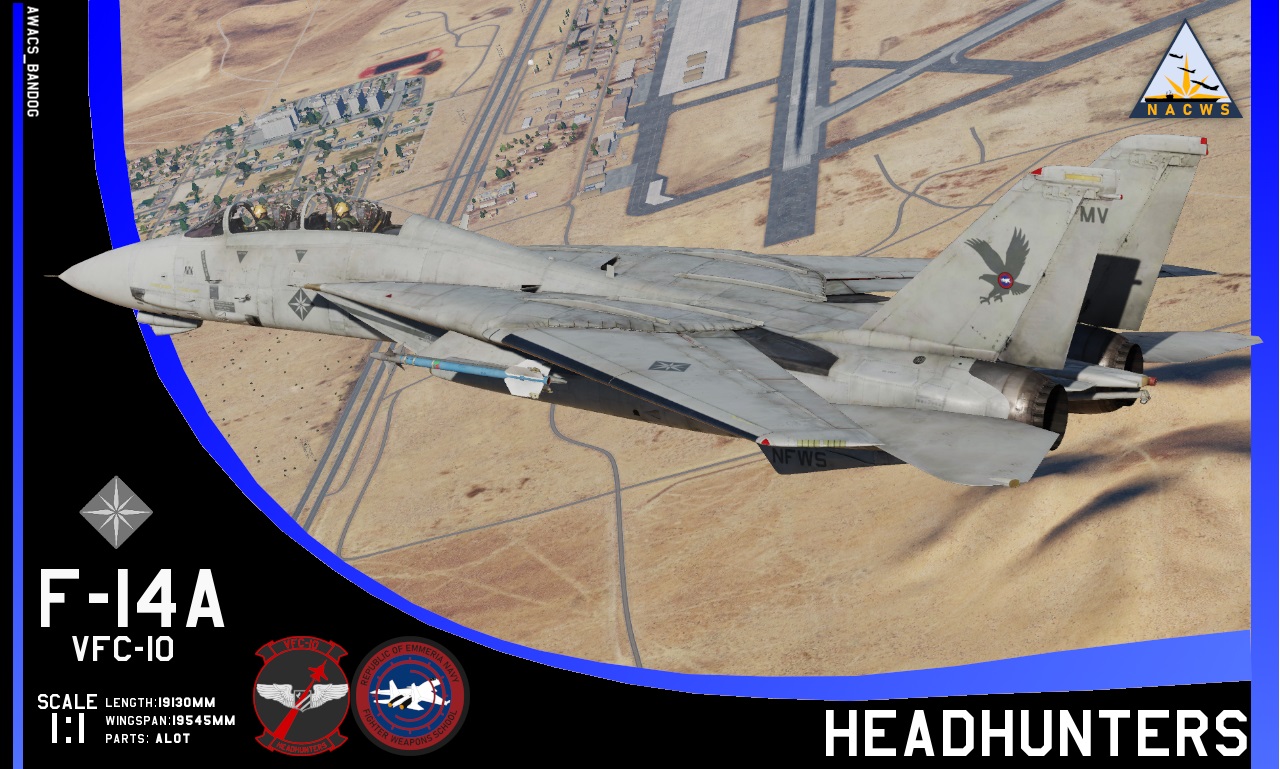 Ace Combat - Emmerian Navy - Naval Air Combat Weapons School - Fighter Composite Squadron 10 "Headhunters" F-14A 
