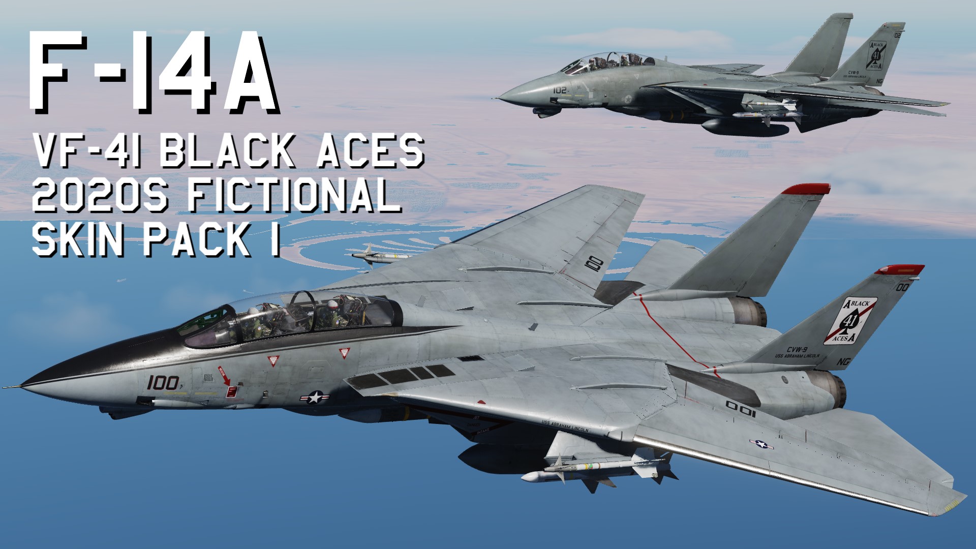 F-14A VF-41 Black Aces 2020s fictional Skin Pack 1 update 2025/05/16