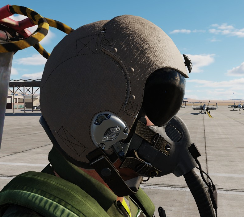 Tan Covered Helmet for F-14 (Waffle Textures)