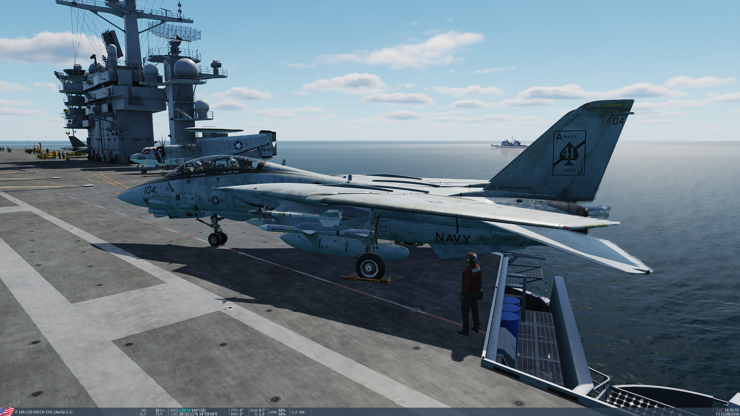 F-14A, AJ104, BN160387, VF-41, USS Theodore Roosevelt, 1991 Gulf War