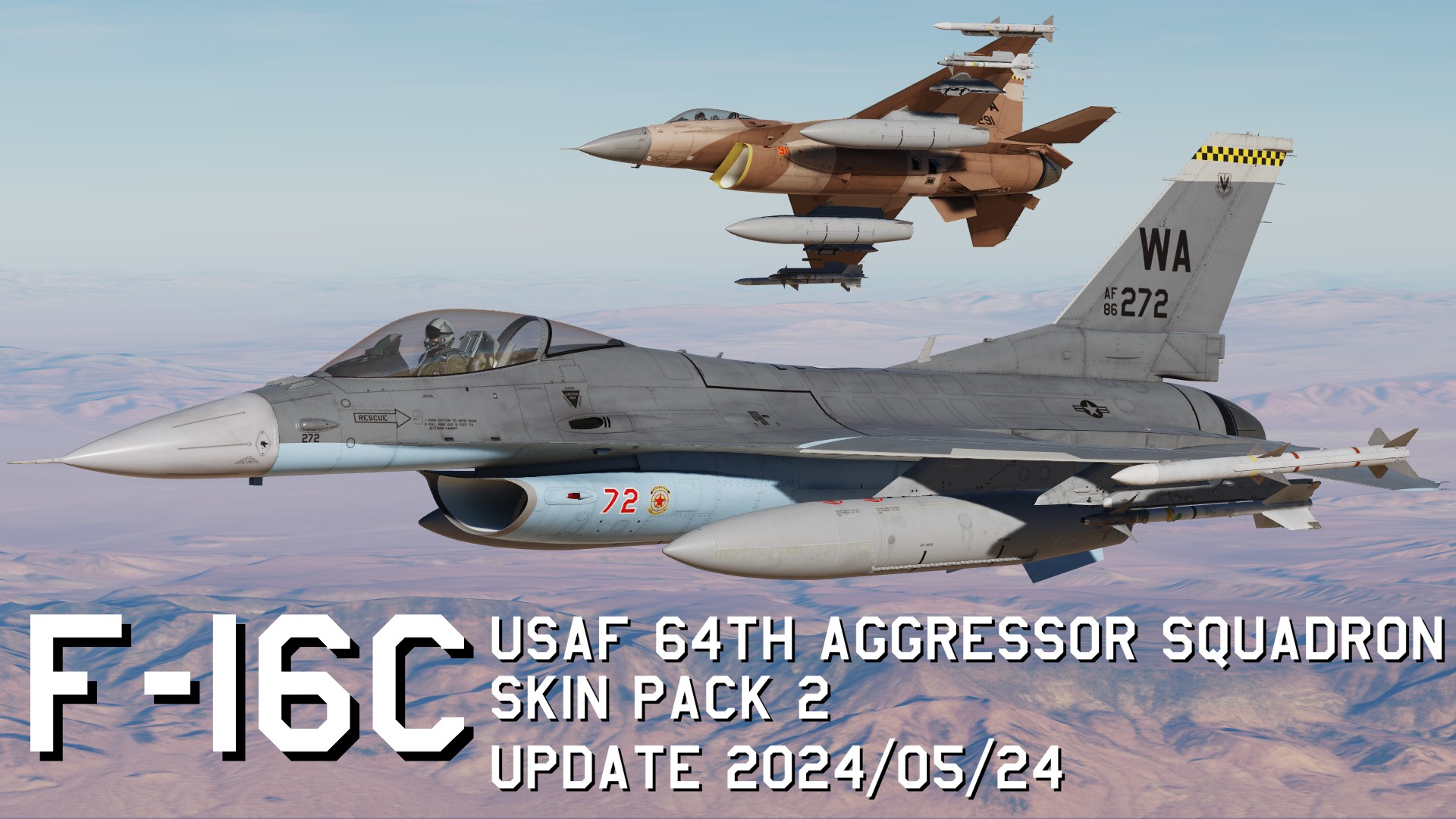 F-16C USAF 64th Aggressor Squadron Skin Pack 2 update 2024/05/24