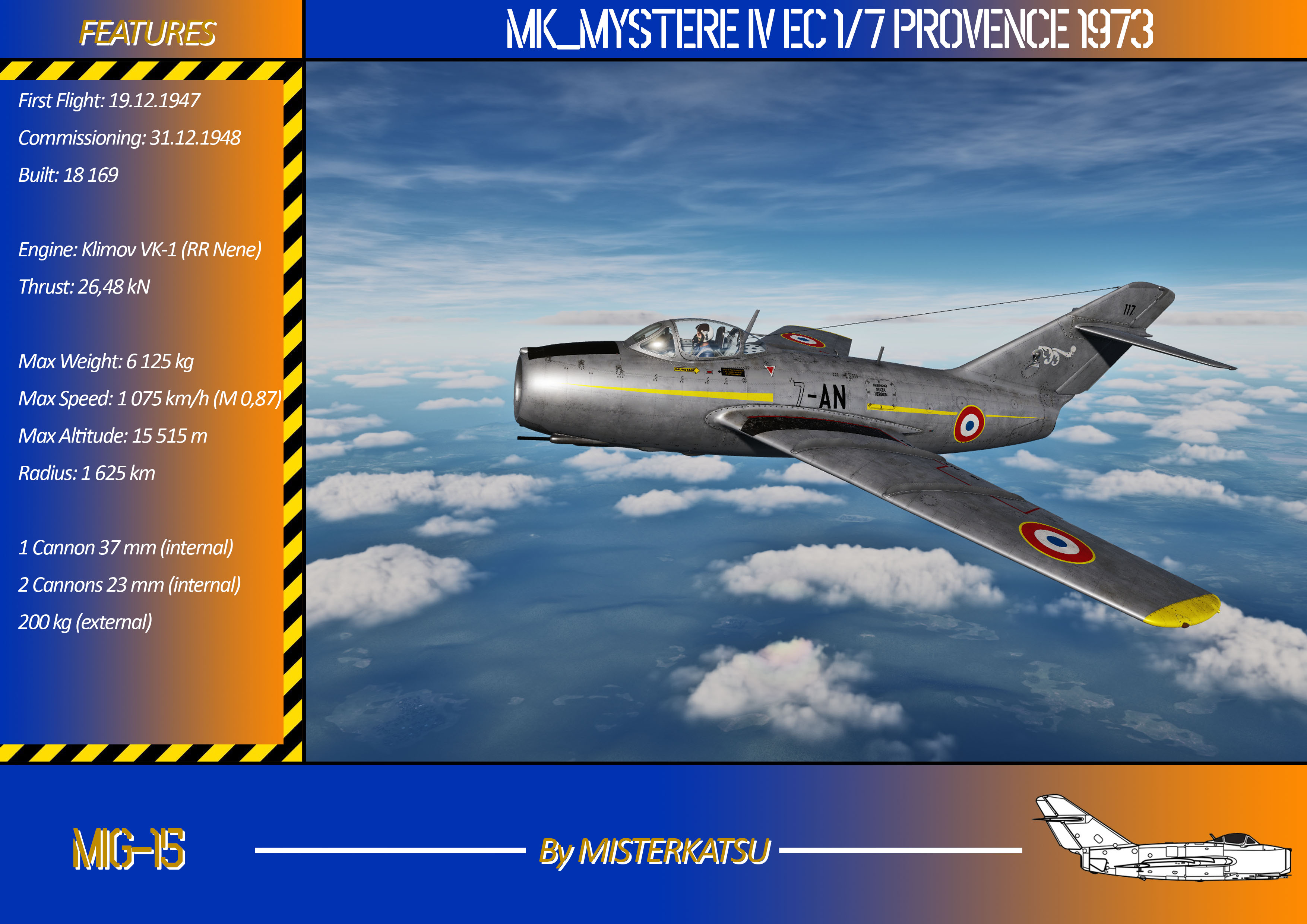 MYSTERE IV EC 1/7 PROVENCE 1973