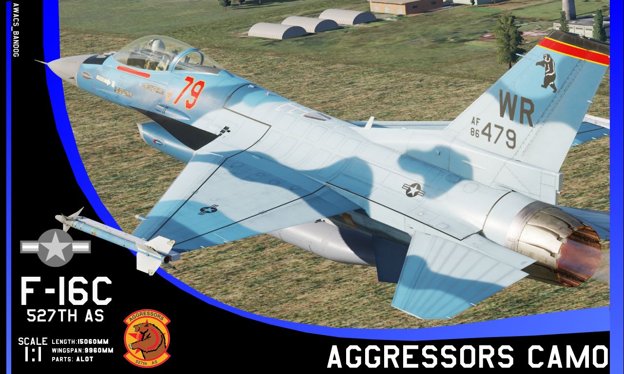 527th Aggressor Squadron ‘Aggressors’ F-16C Blue Camoflauge