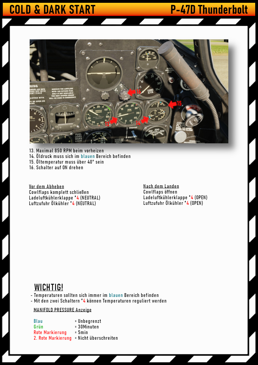 P-47D Thunderbolt Cold & Dark Start Deutsch