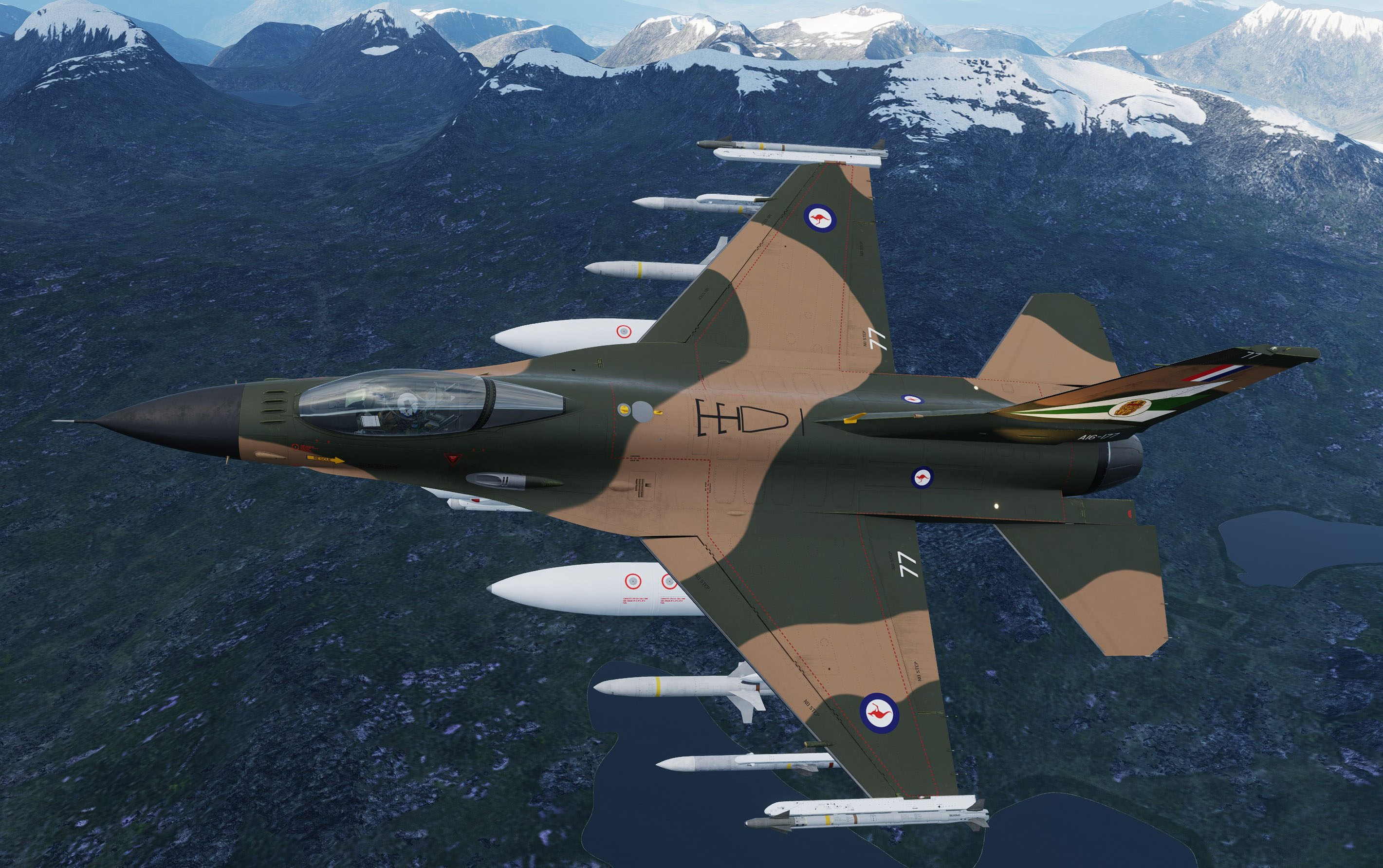 F-16C_50, RAAF, Temperate and Tropical Camouflage, 2 OCU, 3 Sqn, 75 Sqn, 76 Sqn, & 77 Sqn