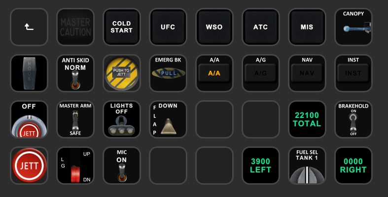 F-15E Stream deck XL and 5x3 profile