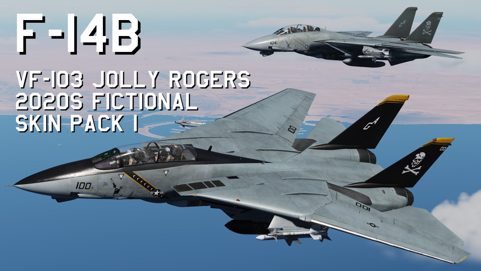F-14B VF-103 Jolly Rogers 2020s fictional Skin Pack 1 update 2025/02/17