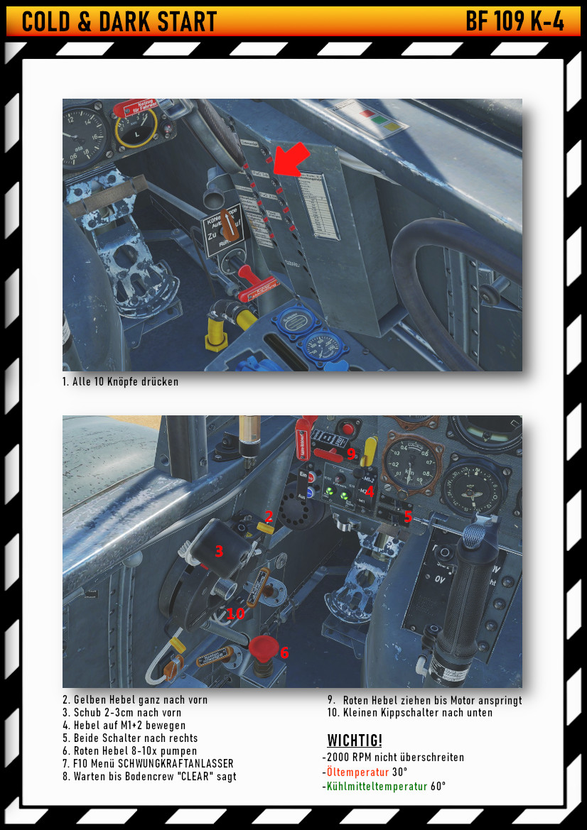 BF 109 K-4 Cold and Dark Start Deutsch