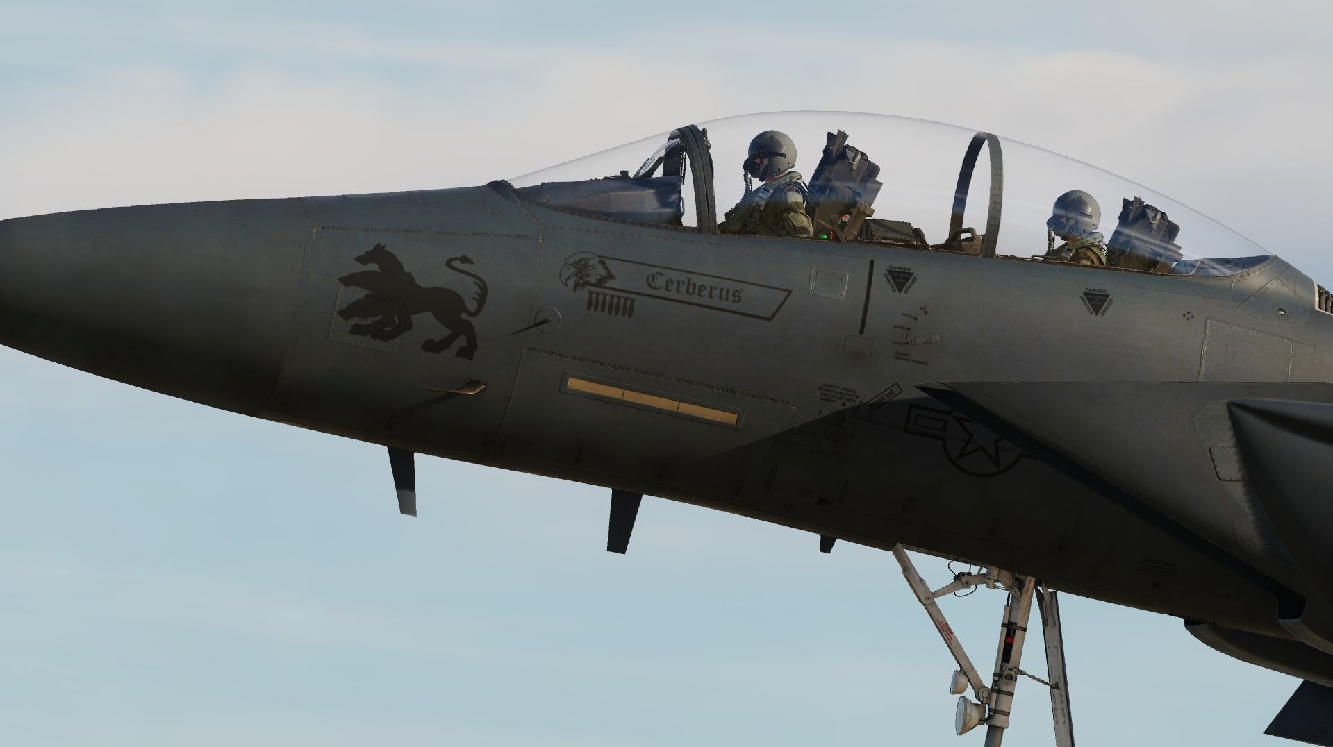 F-15E strike eagle Mo 87-169 "Cerberus"