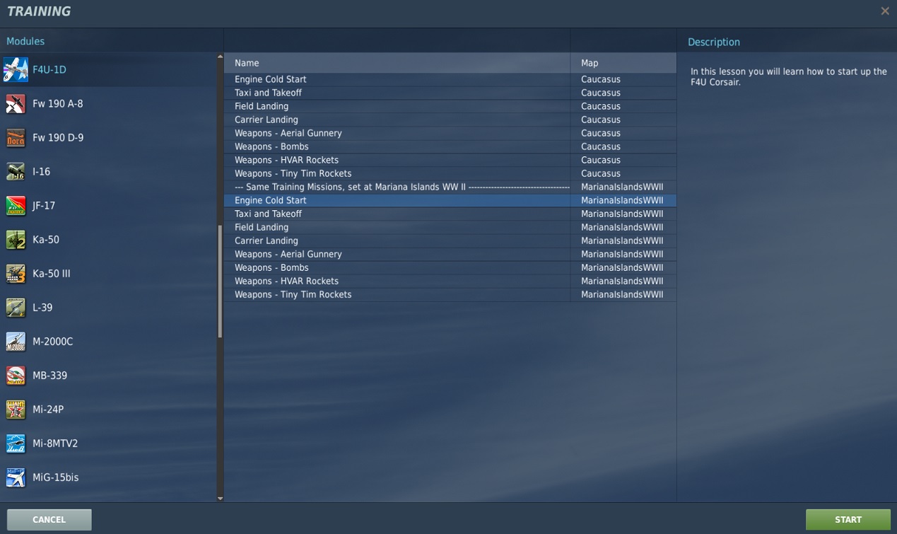 Training Missions for the F4U - Marianas WW2 Edition