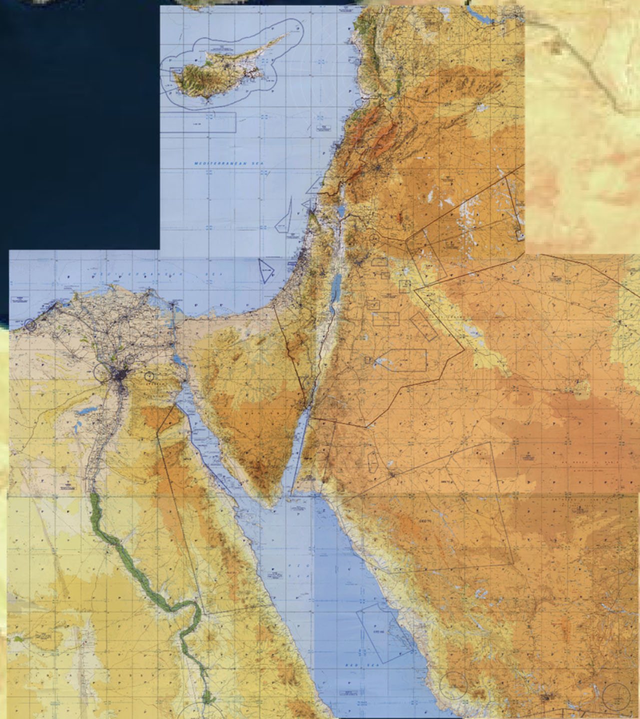 Combat Flite Map - SINAI TPC 500K