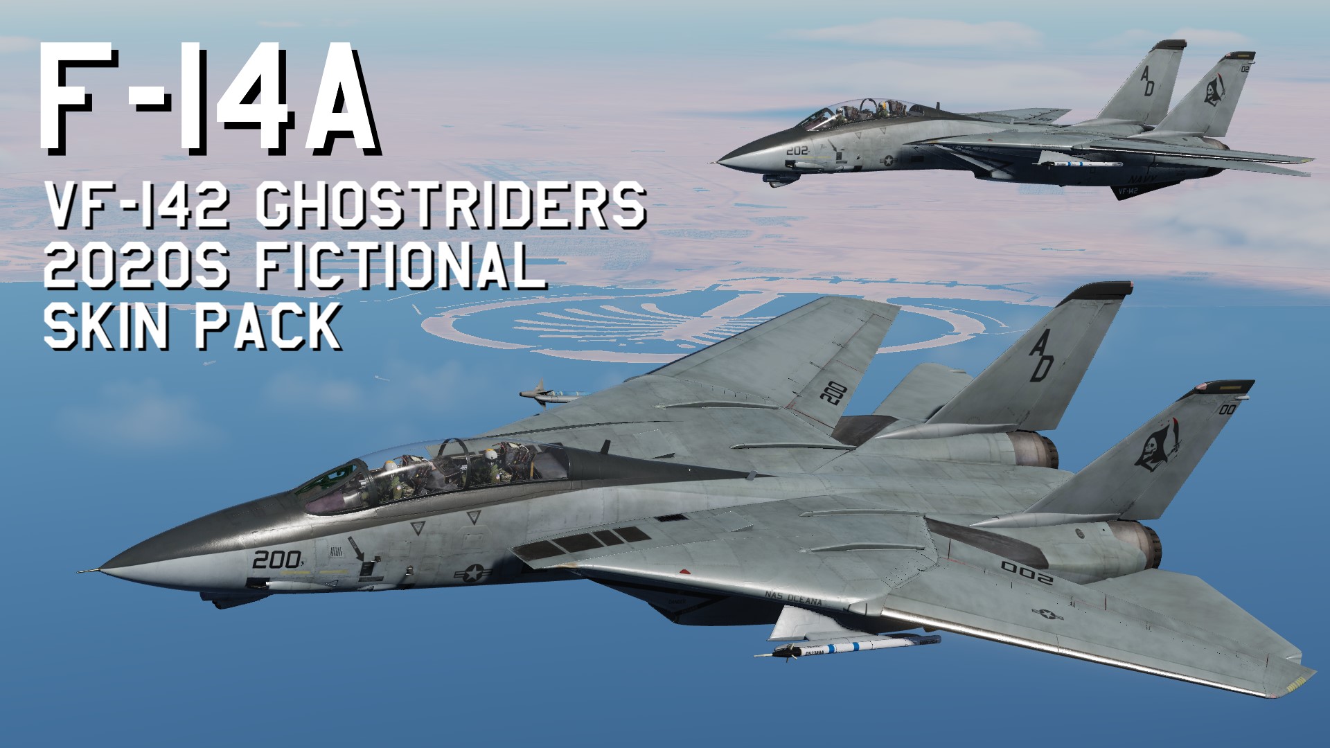 F-14A VF-142 Ghostriders 2020s fictional Skin Pack