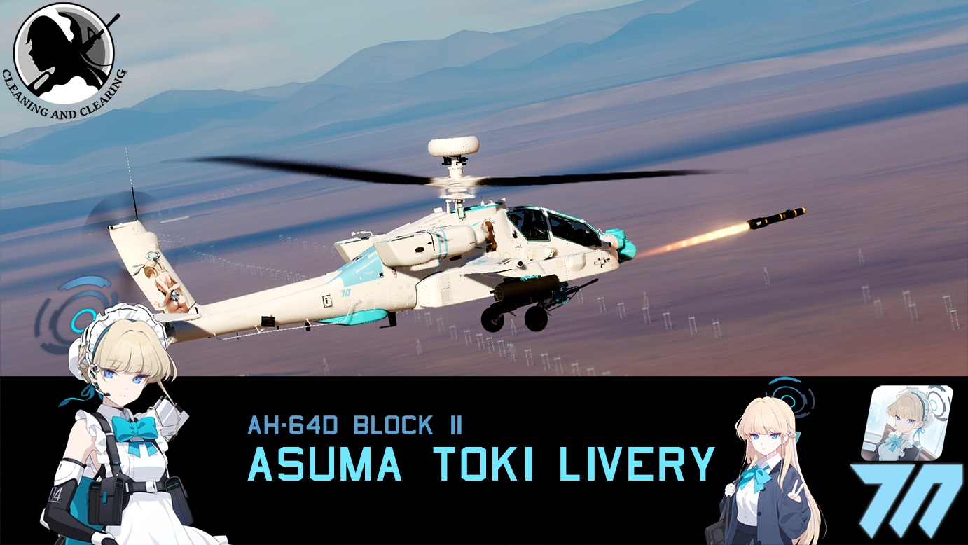 AH-64D BLOCK II Asuma Toki (Blue Archive) Livery
