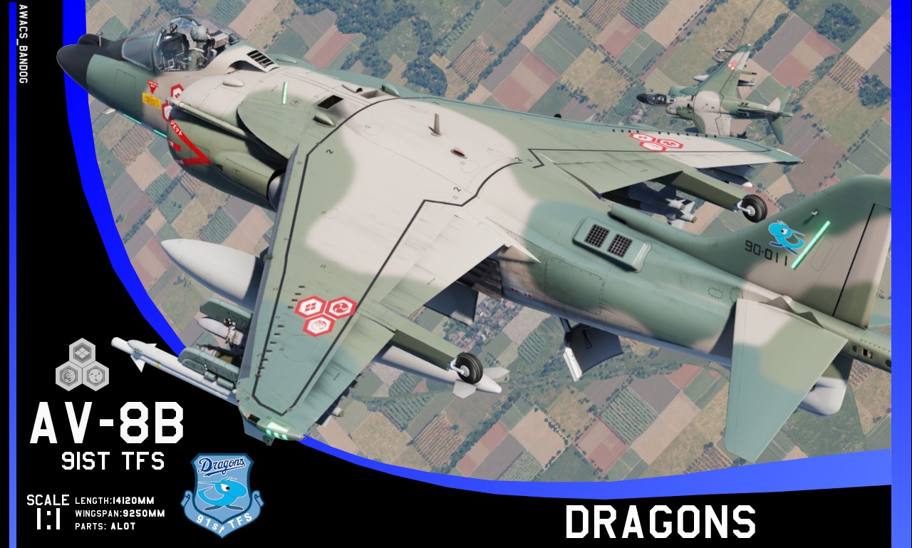 Janosian Air Self Defense Force 91st Tactical Fighter Squadron ‘Dragons’ AV8B