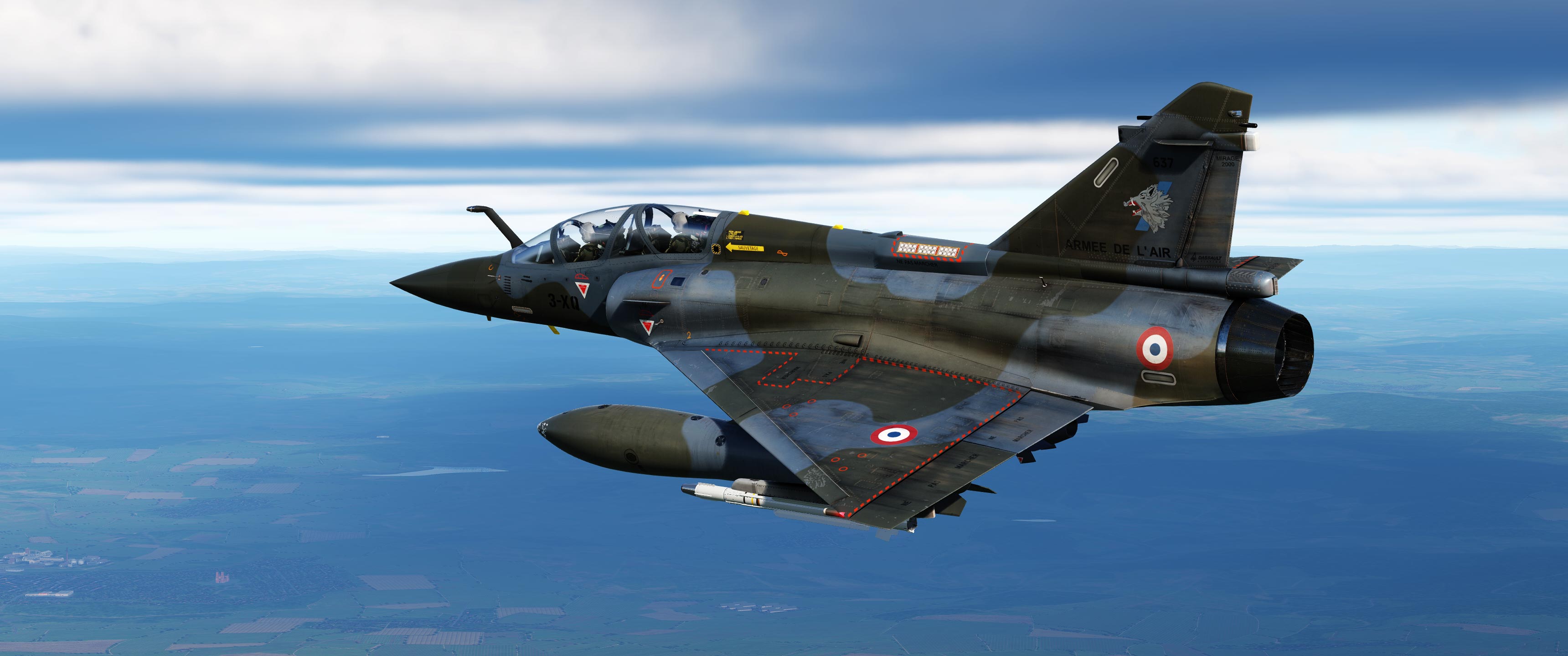 Mirage 2000-D RMV Escadron de Chasse 3-3 Ardennes (Split Air Mod)
