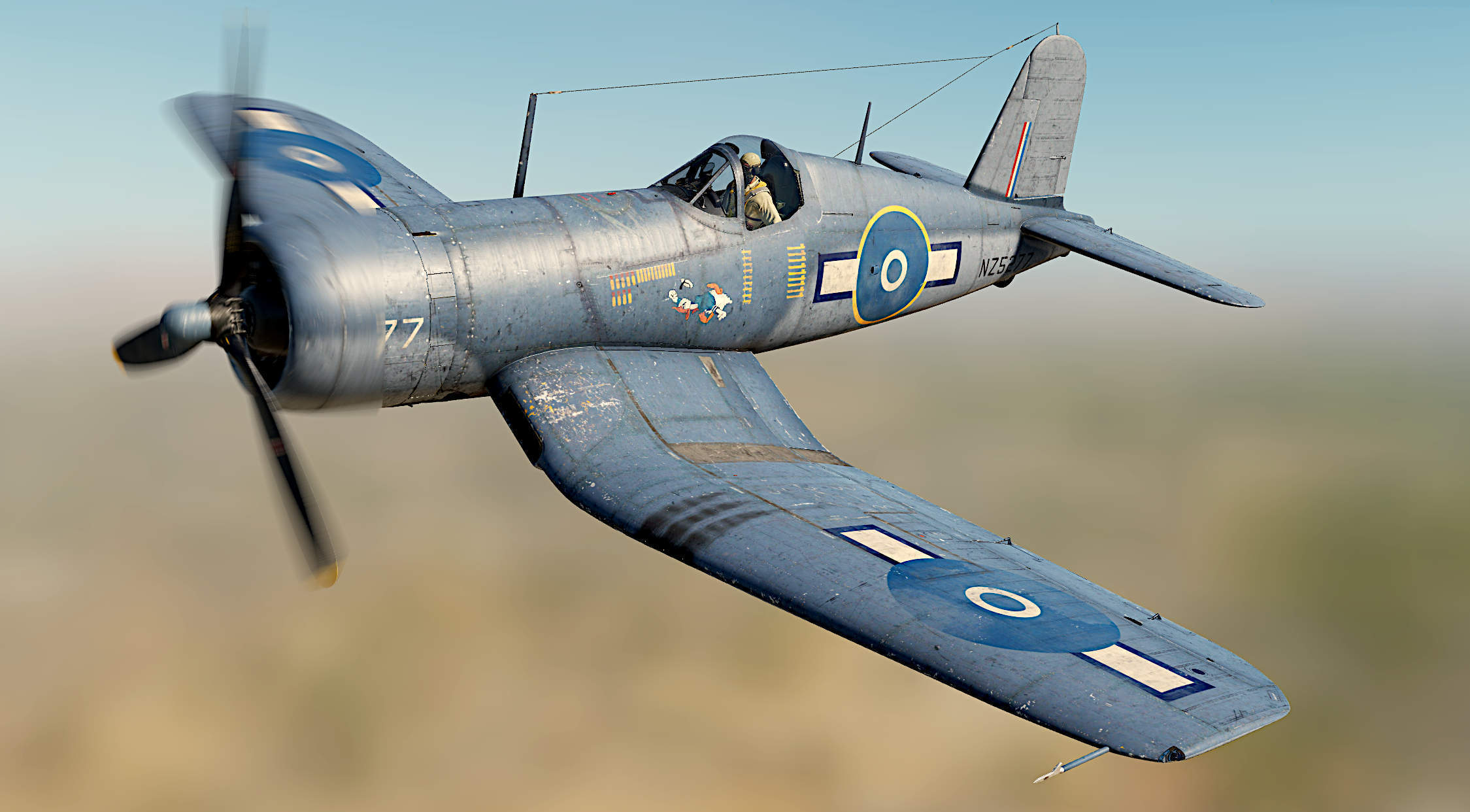 F4U Corsair  RNZAF  NZ5277 No.21 Squadron ( Irate Donald Duck) Pack  Guadalcanal 1945