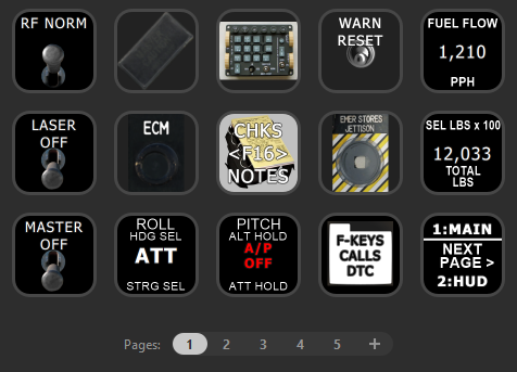 F-16C Streamdeck 5x3 Profile