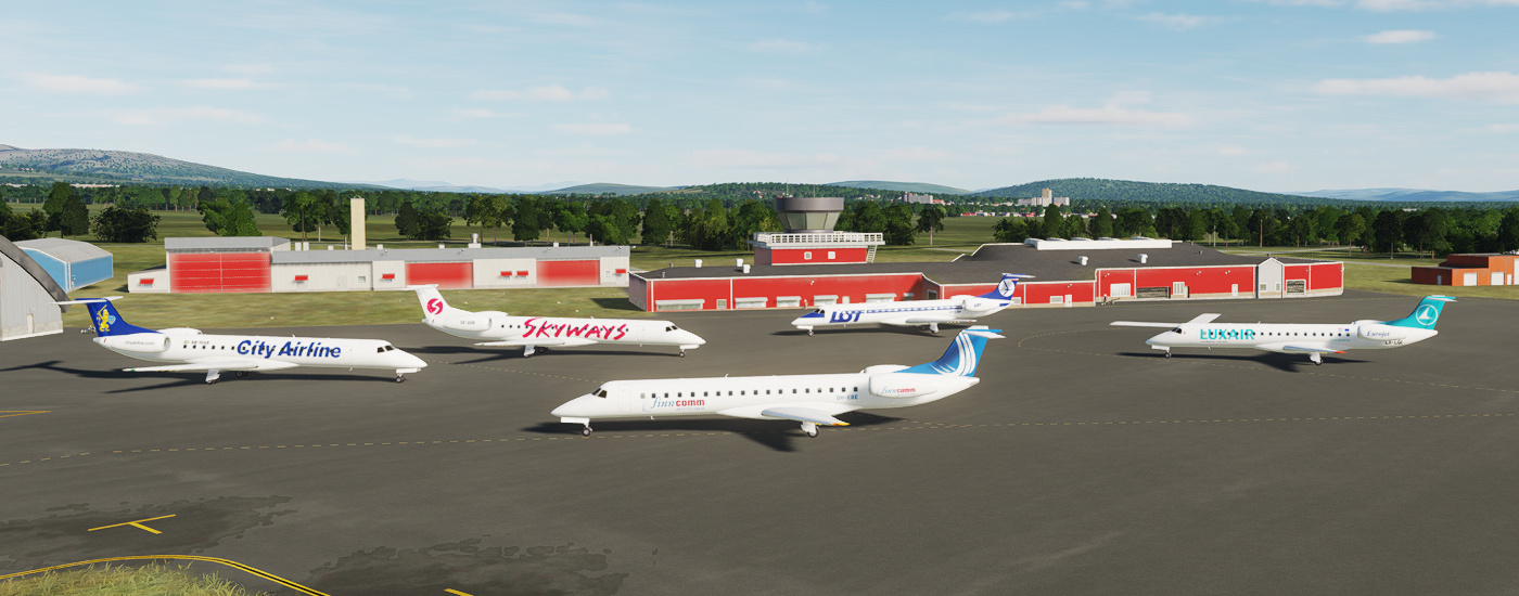 European airlines append skinpack for T-Tail Twin Jets ERJ-145 mod (TTTwJ) 10/May/2024