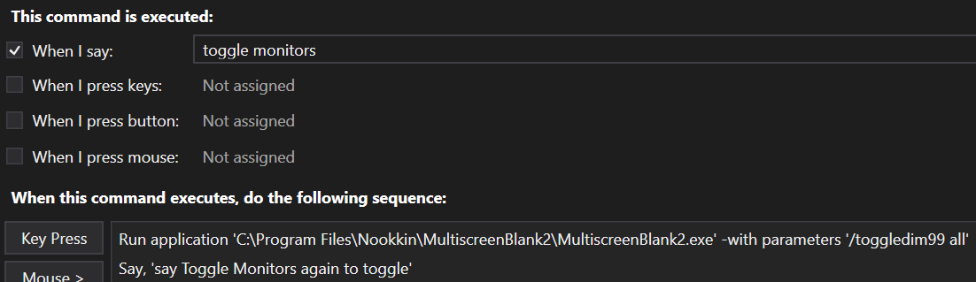 VR Monitor Blank for VoiceAttack