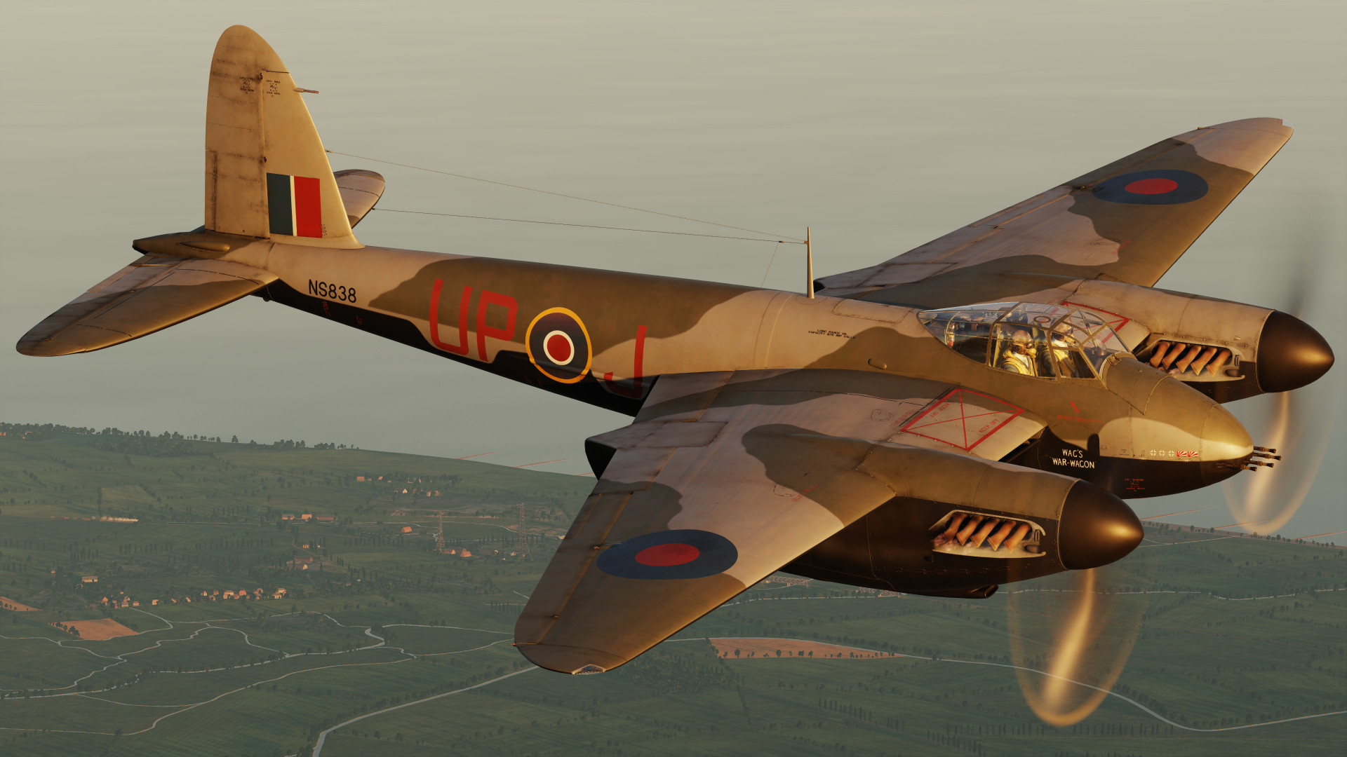 "Wag's War-Wagon" UP-J NS838, No. 605 Squadron (County of Warwick)