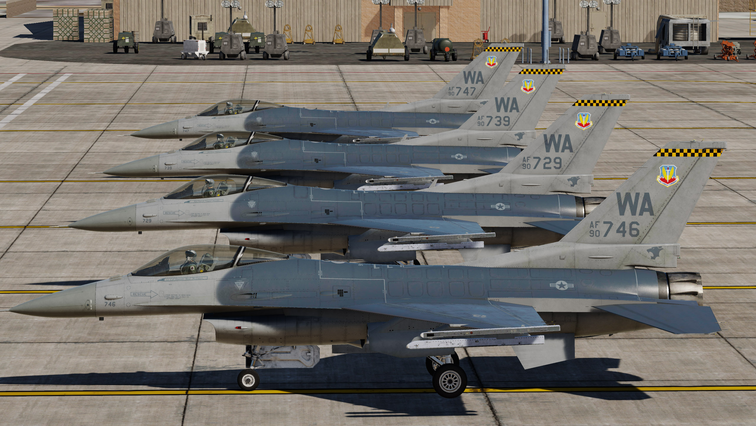 Nellis F-16 Livery Pack (WA and OT Tails)
