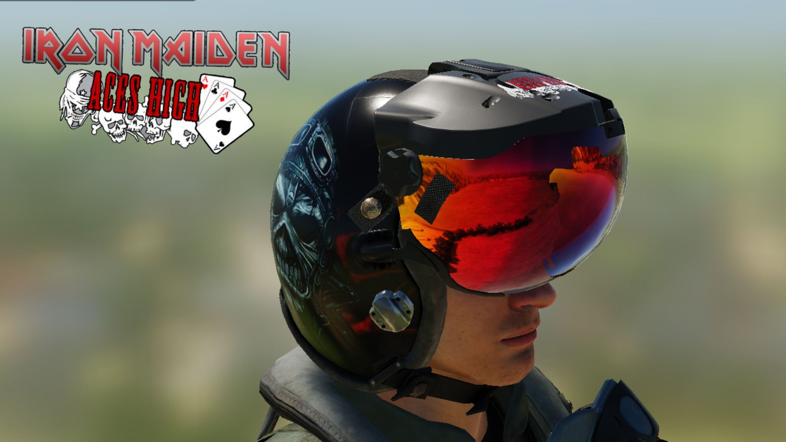 Iron Maiden Ace High F/A-18 Hornet Pilot Helmet
